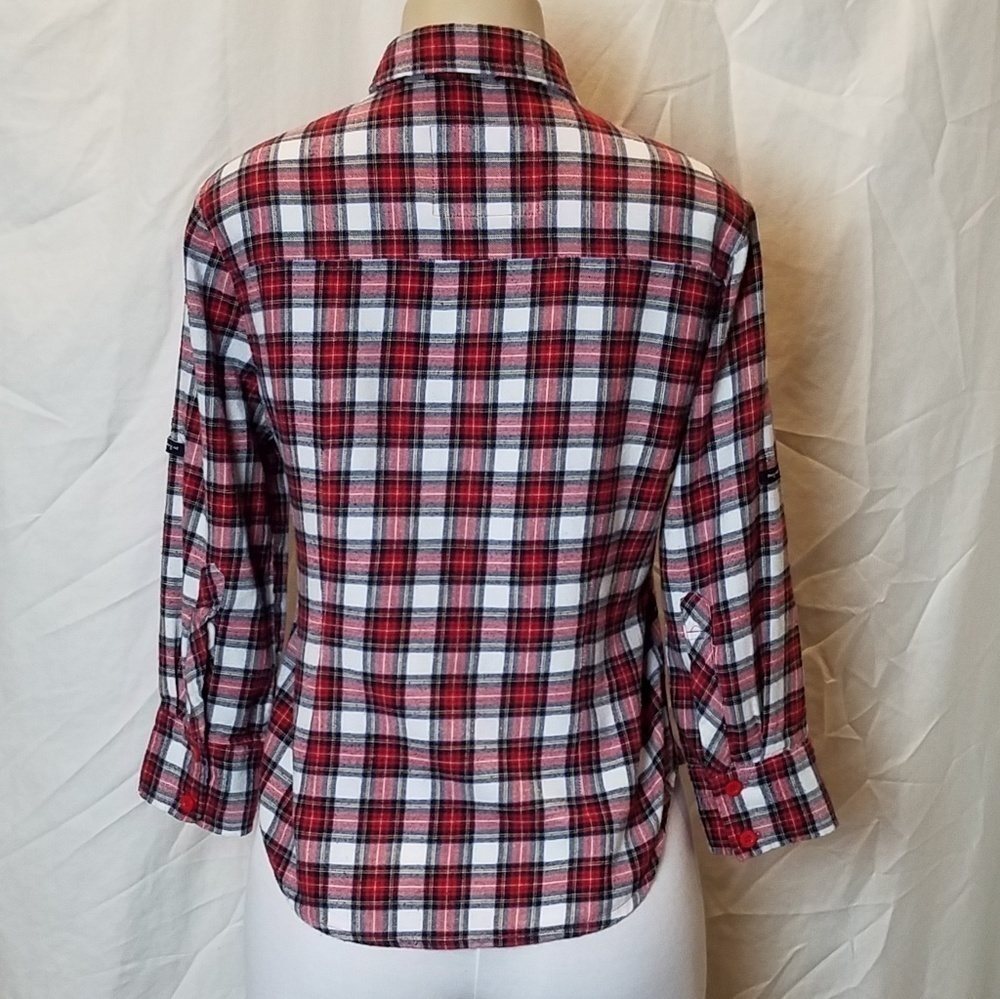 ENVY Me Red Plaid Flannel Shirt - Picture 4 of 6